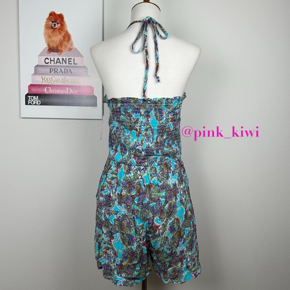Wild Fable Printed Sleeveless Woven Smocked Romper - Picture 8 of 13